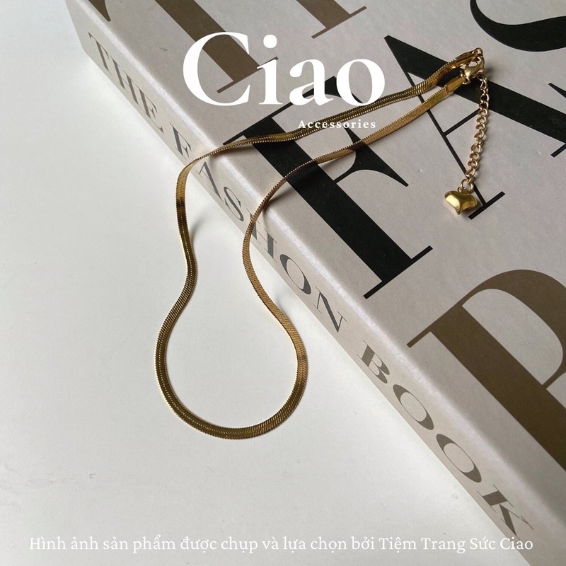Vòng cổ/ Dây chuyền titan không gỉ dáng dẹp phong cách trendy Ciao accessories