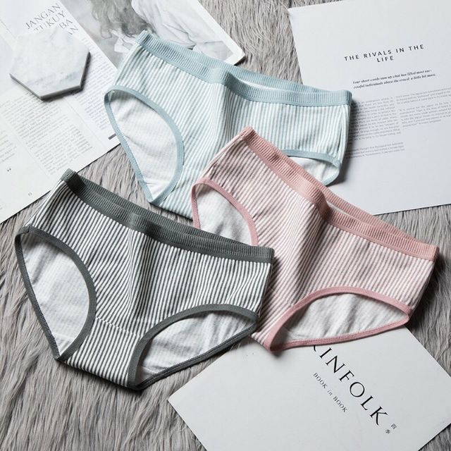 Quần lót nữ,quần cotton kẻ co giãn 4 chiều mát lạnh | BigBuy360 - bigbuy360.vn