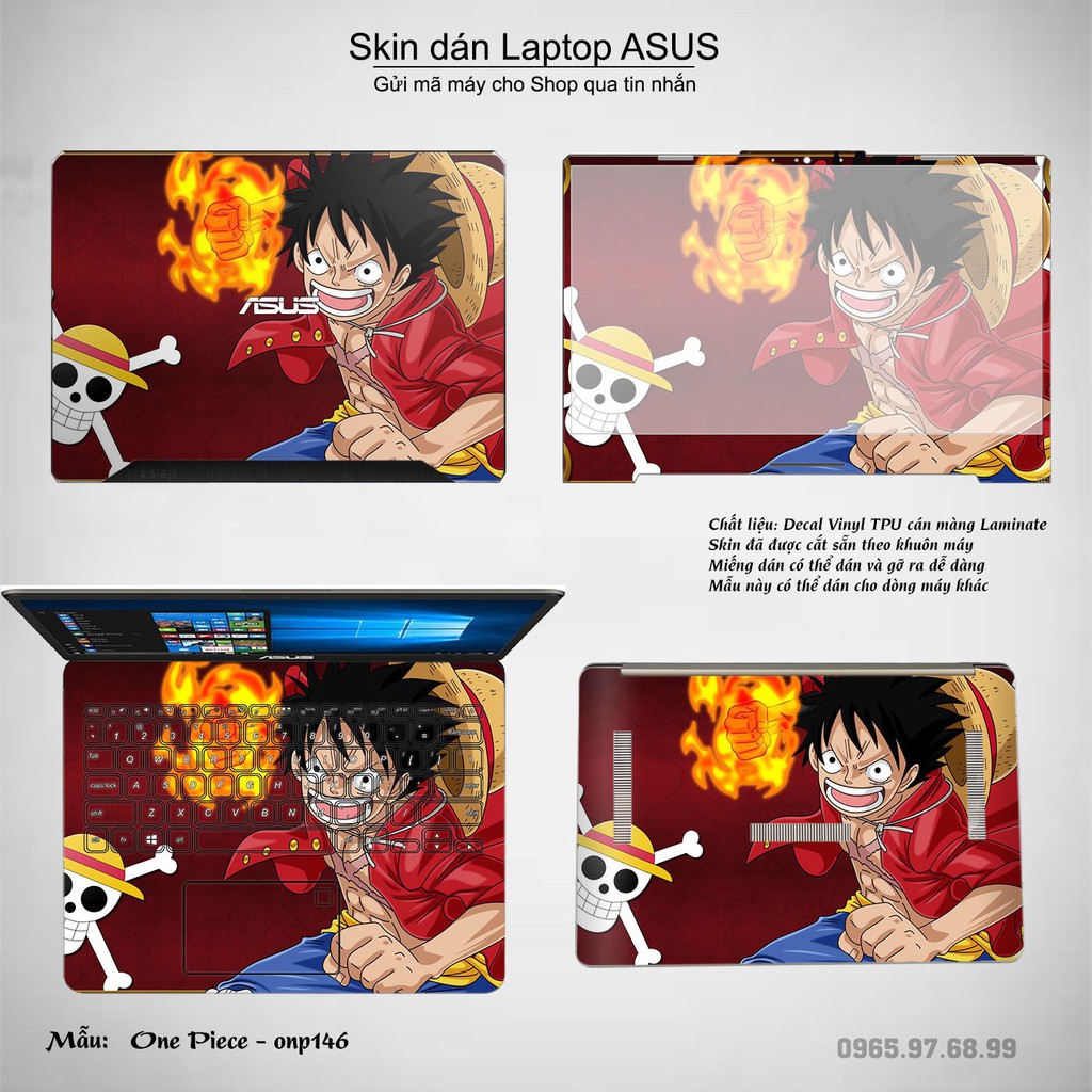 Skin dán Laptop Asus in hình One Piece _nhiều mẫu 18 (inbox mã máy cho Shop)