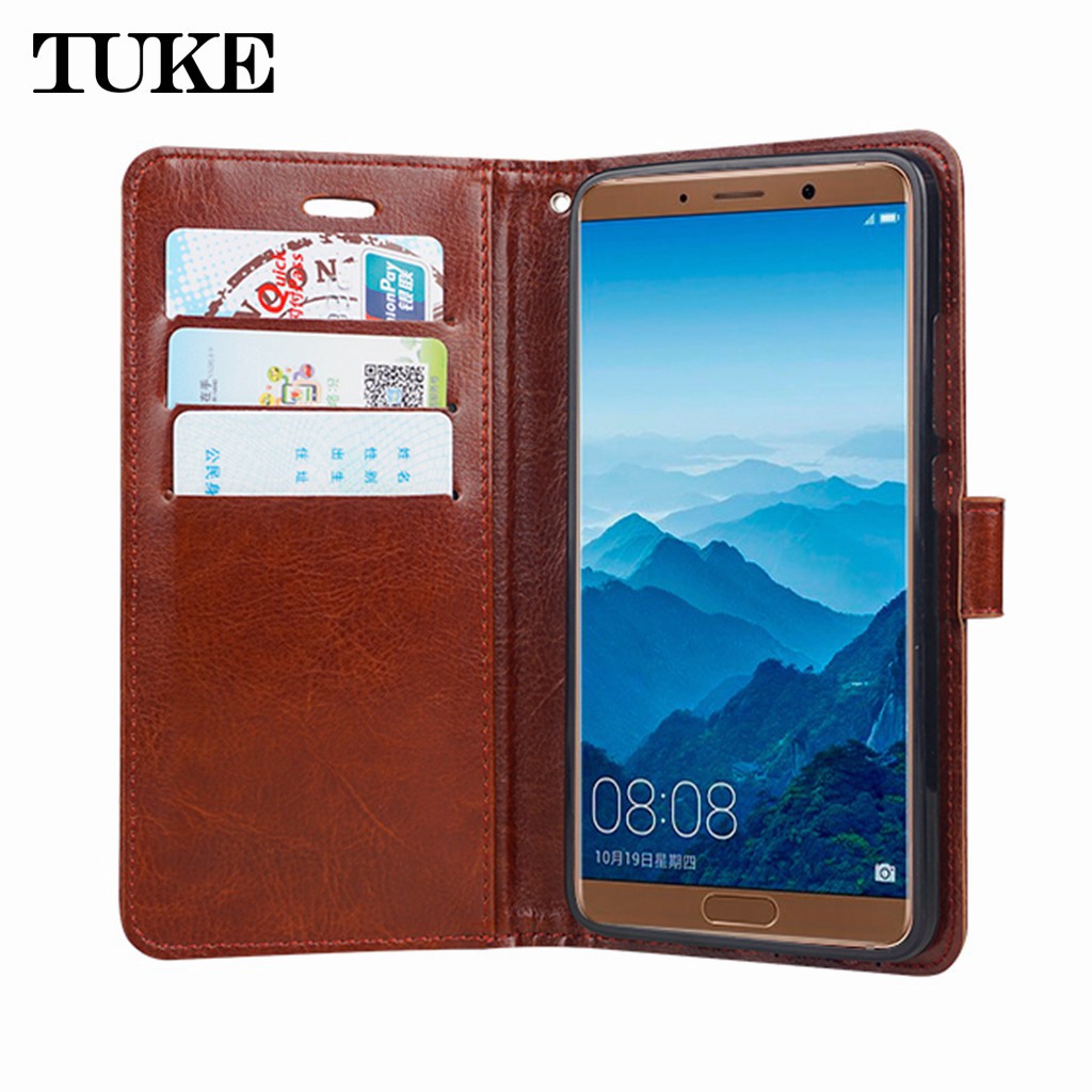 TUKE Mobile Phone Case For OPPO A8 A31 2020 A91 F15 Find X2 Reno 3 Pro Crazy Horses Pattern Leather Back Cover Card Holder With Lanyard | BigBuy360 - bigbuy360.vn