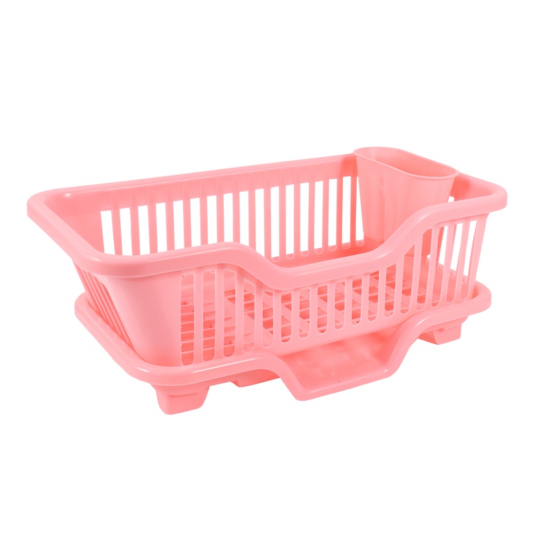 Rổ Nhựa Đựng Đồ Rửa Chén Ráo Nước Màu Hồng Thân Thiện Với Môi Trường 17.5 x 9.5 x 7INCH