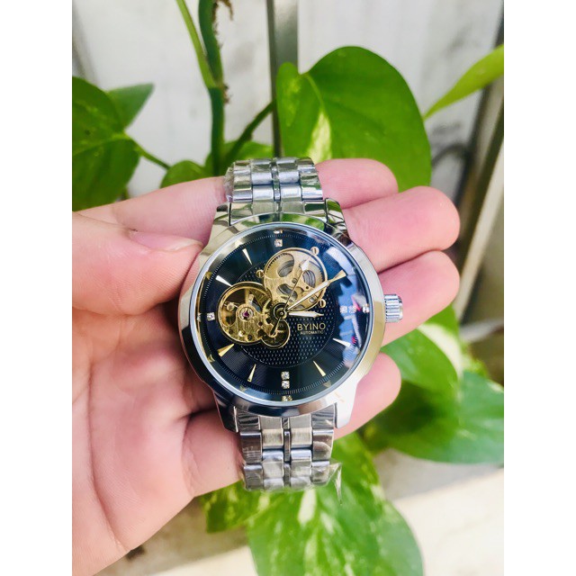 (Tặng Vòng tỳ Hưu )Đồng Hồ Cơ Nam automatic thương hiệu BYINO0