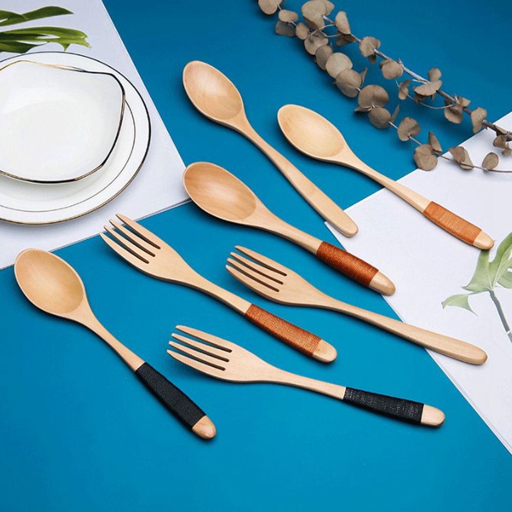 Bộ muỗng nĩa bằng gỗ phong cách Nhật Bản thân thiện với môi trường