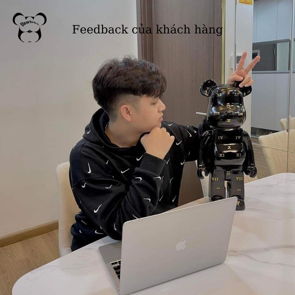 Bearbrick, gấu bearbrick 50cm, mẫu LV la mã đủ 5 màu chất liệu thạch cao - Chin Official Store