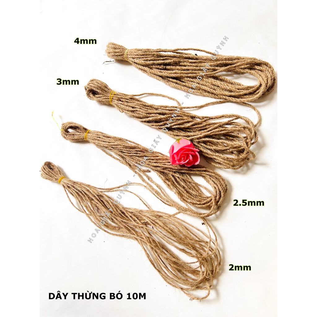Bó 10m dây thừng 2mm/2.5mm/3mm/4mm
