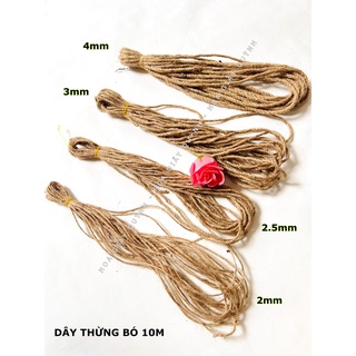 Bó 10m dây thừng 2mm/2.5mm/3mm/4mm