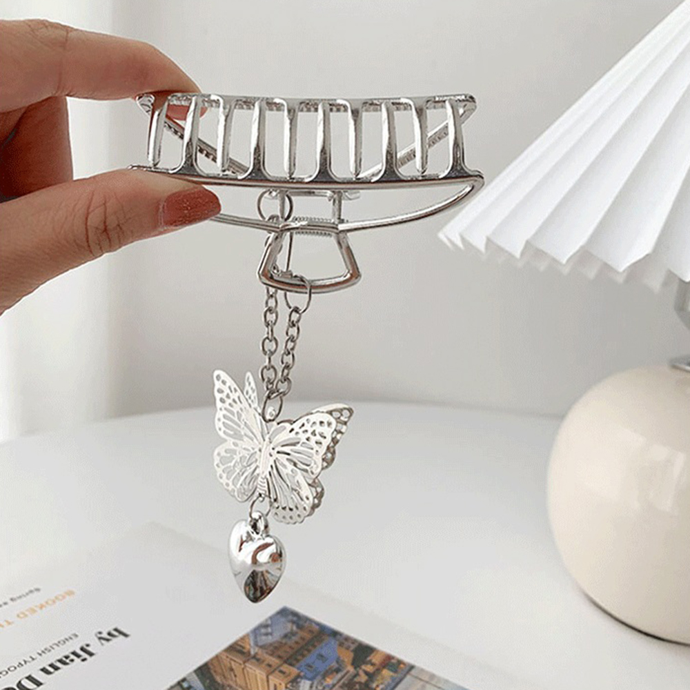 Kẹp Tóc Kim Loại Mạ Bạc Phong Cách Cổ Điển Cho Nữ