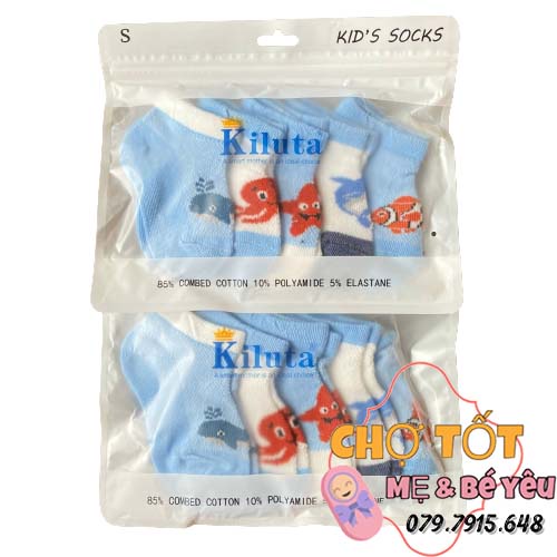 Set 5 Vớ Chân Cho Bé Sơ Sinh Mềm Mịn (nhiều mẫu)
