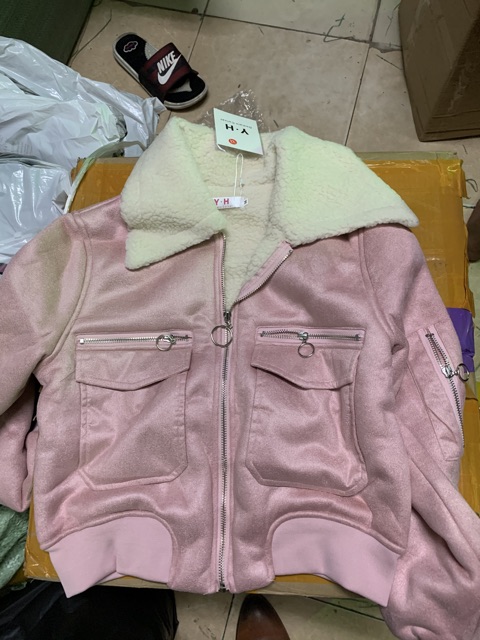 Áo khoác trần lông cừu [ Ảnh thật