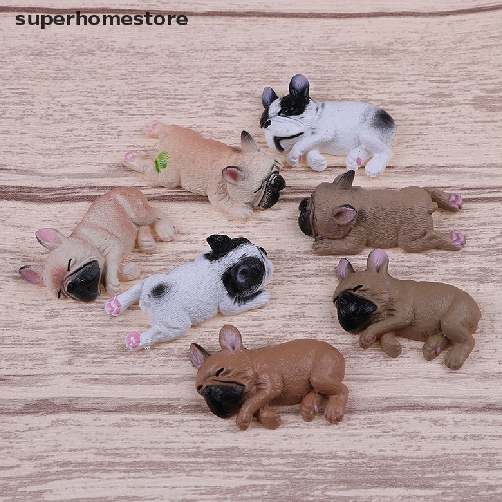 Mô Hình Chú Chó Bull Đang Ngủ Bằng Pvc Mới