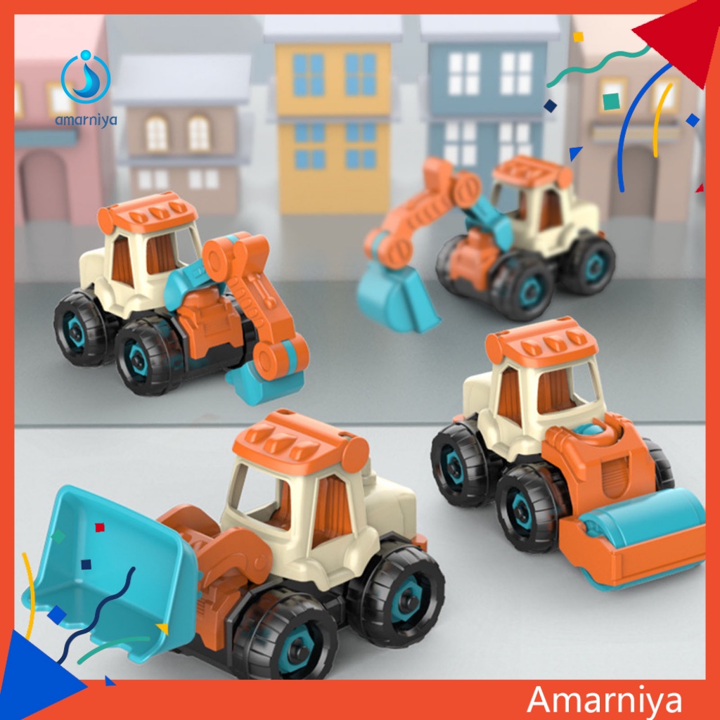 Bộ Đồ Chơi Lắp Ráp Xe Tải Xây Dựng An Toàn Cho Trẻ Em