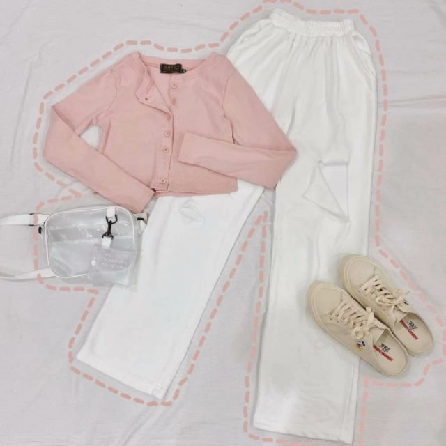 Quần ống suông nỉ 2 rách form đẹp unisex (Ảnh thật)