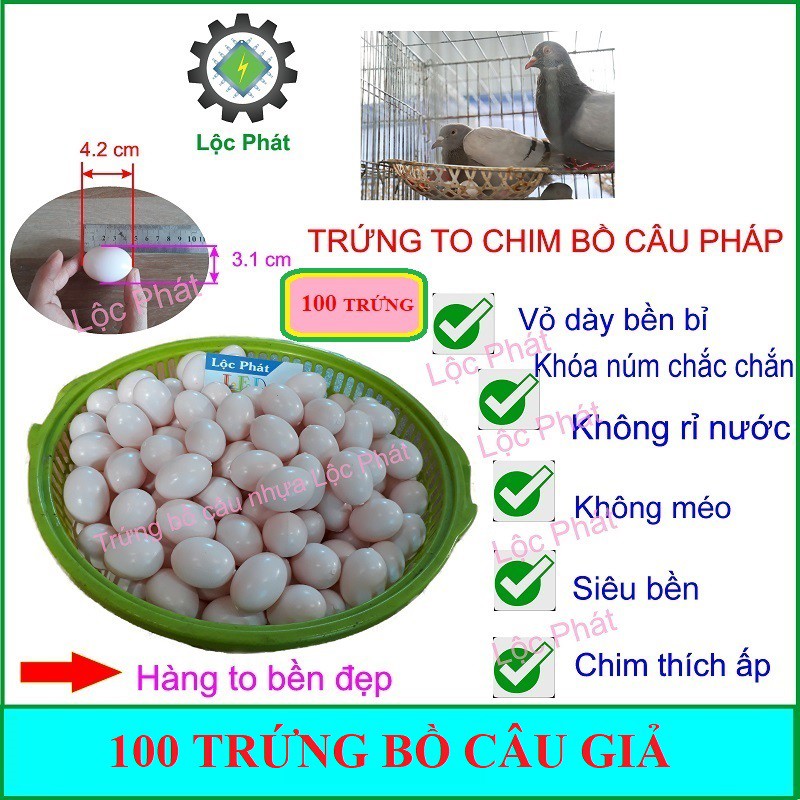100 trứng bồ câu giả bằng nhựa, màu hồng phấn, trứng nước, mới, bền 100TN-H
