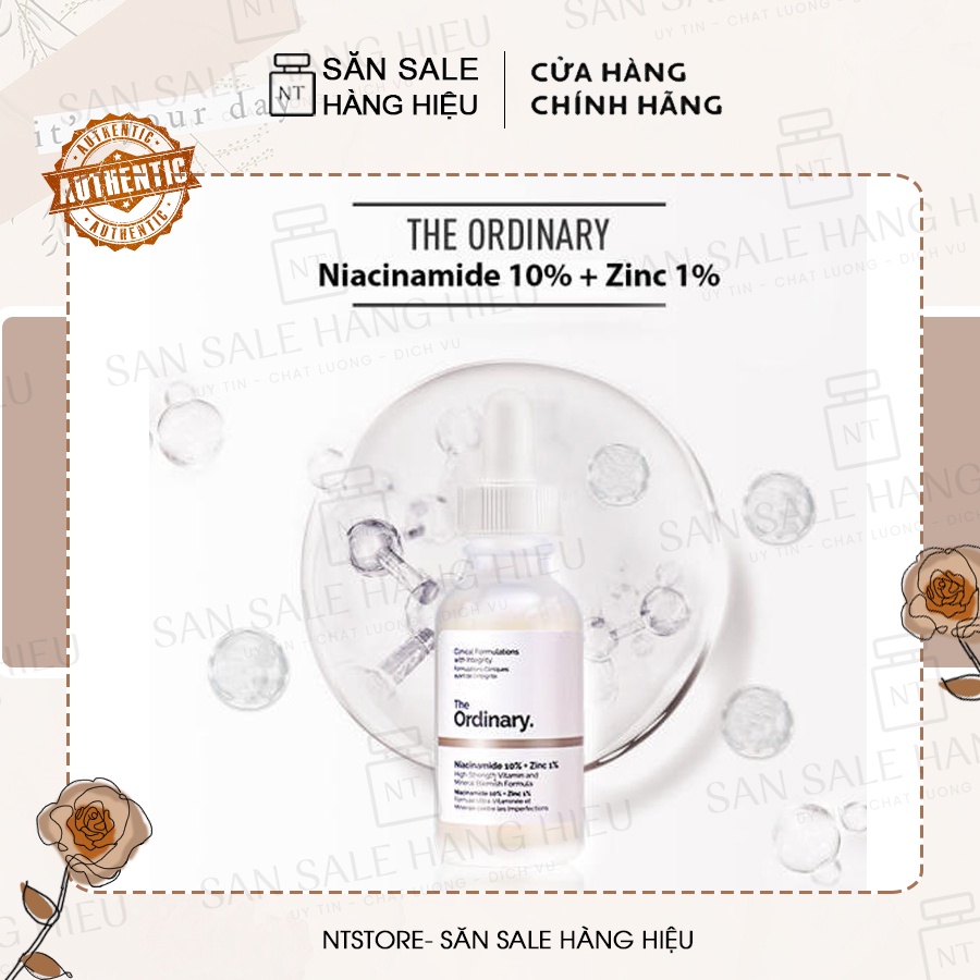 Serum The Ordinary Niacinamide 10% Và Zinc 1% Giúp Cân Bằng Bã Nhờn Làm Sáng Da Thu Nhỏ Lỗ Chân Lông 30ml