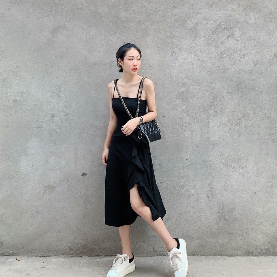 [Mã SKAMSALEP6 giảm 10% tối đa 100K đơn 150K] ĐẦM MIDI BÈO 2 DÂY | BigBuy360 - bigbuy360.vn