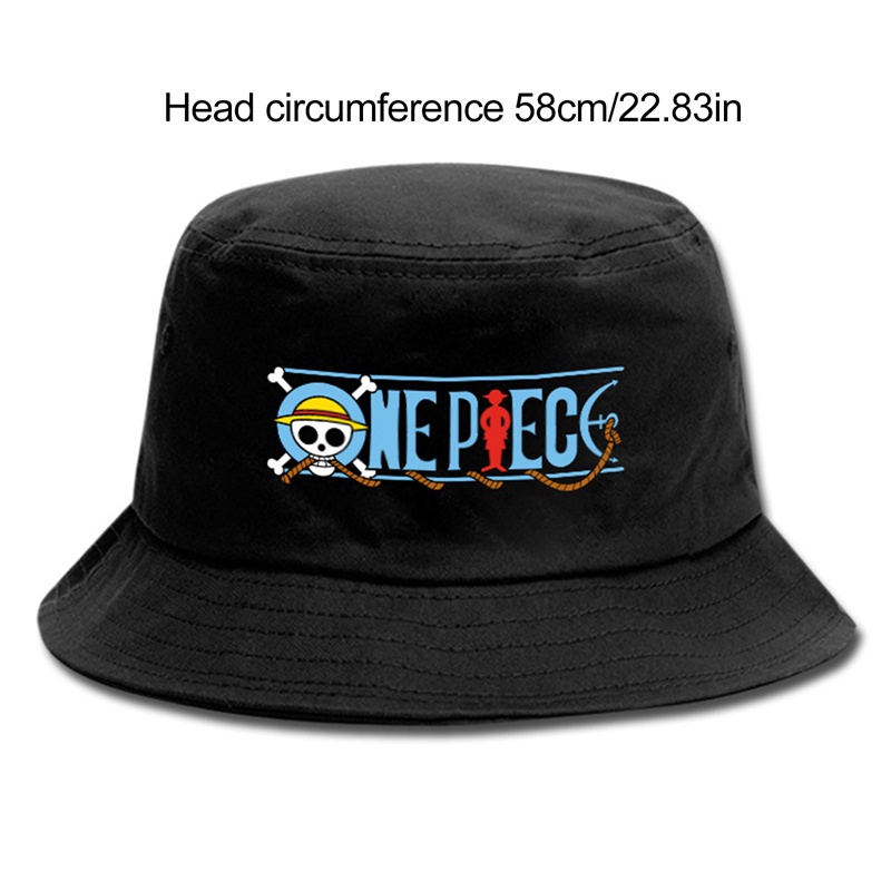 Mũ Bucket In Họa Tiết Hoạt Hình One Piece Thời Trang Đi Biển Cho Nam Và Nữ