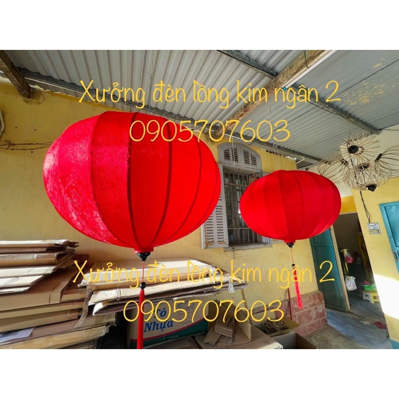 Đèn lồng hội an lụa size lớn trang trí nhà cửa treo tết