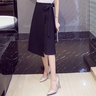 (BIG SIZE) chân váy dài đắp tà phối nơ C106