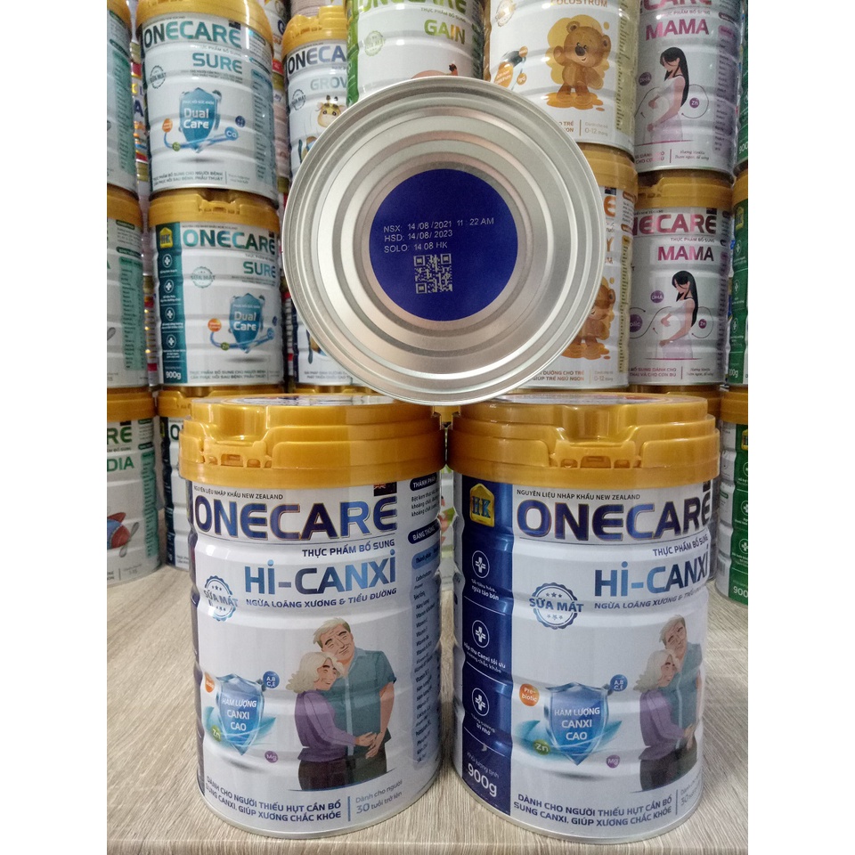 Sữa mát Onecare Hi-canxi ngừa loãng xương và tiểu đường 900g - dành cho người từ 30 tuổi