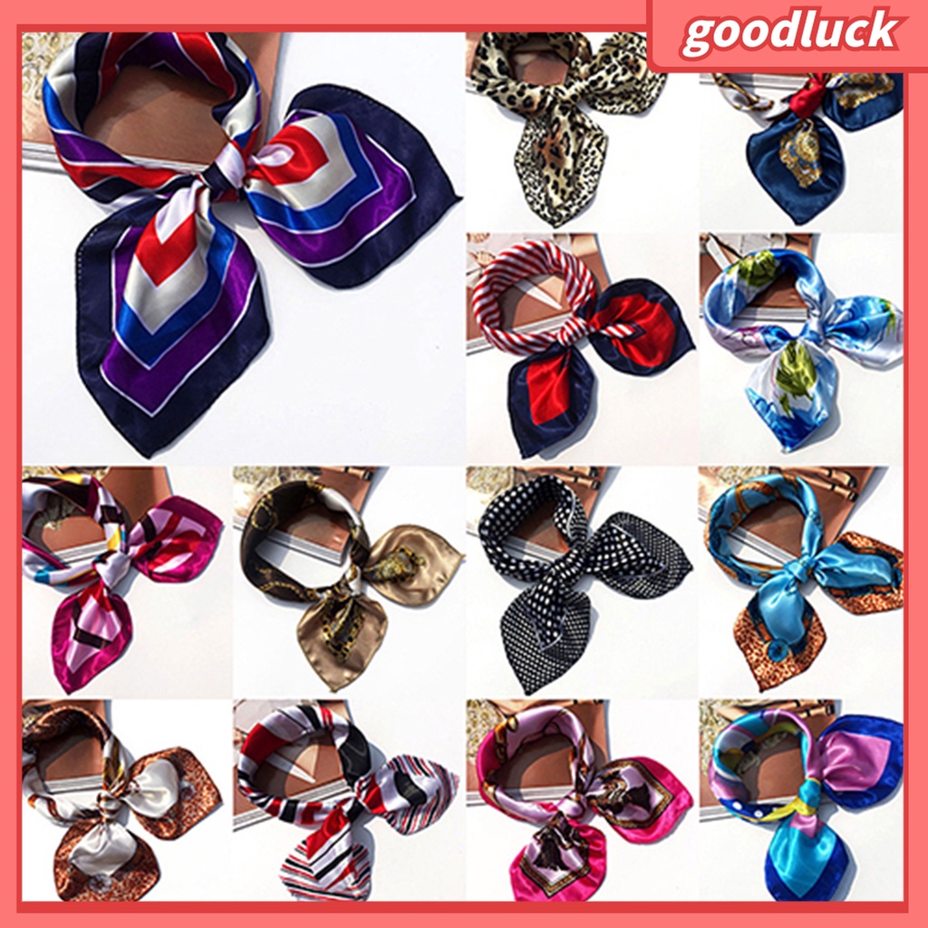 [GOLUK] Khăn Choàng Cổ Bandana Vải Lụa Satin Mềm Mại Hình Vuông