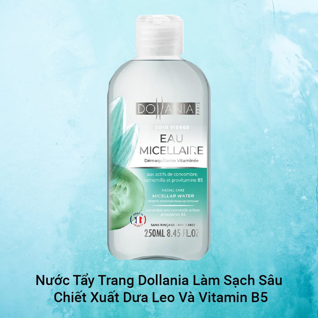 NƯỚC TẨY TRANG DOLLANIA LÀM SẠCH SÂU , CHIẾT XUẤT DƯA LEO VÀ VITANIN B5