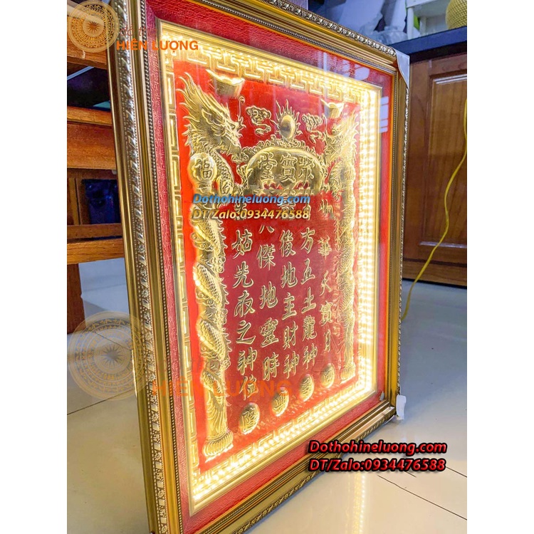 Bài Vị Cửu Huyền Thất Tổ Bằng Đồng Khung Gỗ Treo Trên Bàn Thờ Gia Tiên - Đồ Thờ Hiên Lượng