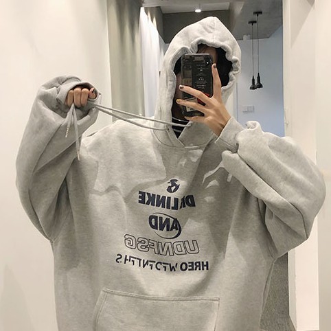 Áo Hoodie Tay Dài Hoạ Tiết Chữ In Phong Cách Ulzzang Hàn Quốc | BigBuy360 - bigbuy360.vn