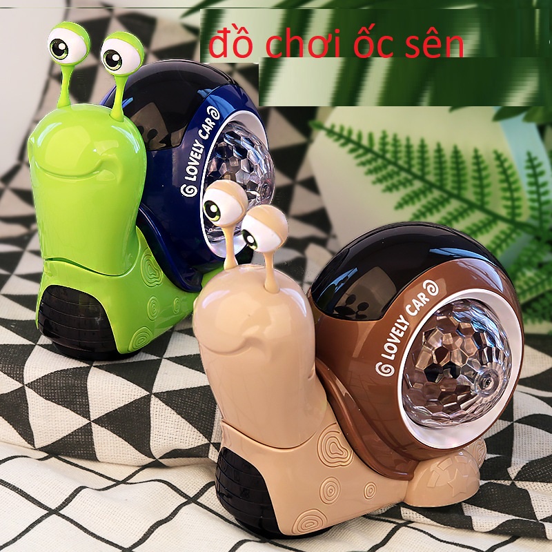 đồ chơi ốc sên đa năng mới gật gù có nhạc và đèn xoay nhiều màu vui nhộn cho bé