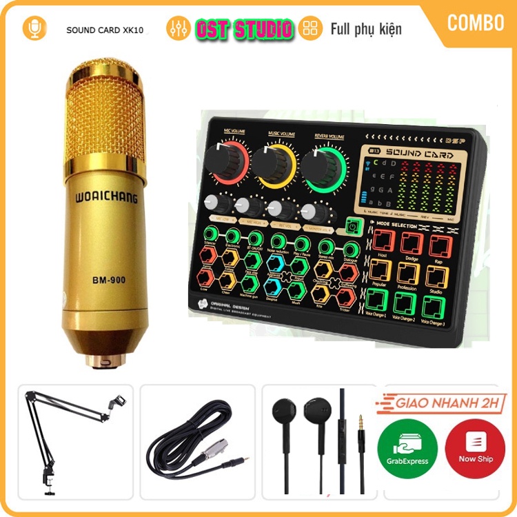 Trọn Bộ Sound Card B13 2022 Kèm Mic BM900 .Chuyên Livestream, Karaoke,Live Tiktok... Dễ Dàng Sử Dụng.Bảo Hành 12 Tháng