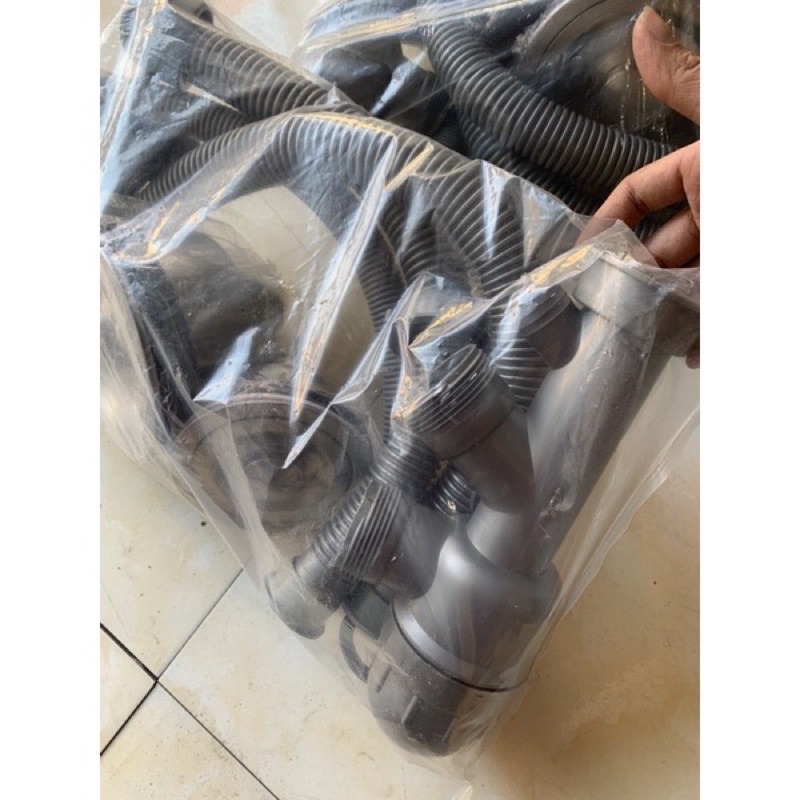 Bộ xiphong chậu rửa bát inox 110mm loại 2 hố, 1 hố ngăn mùi chống hôi.