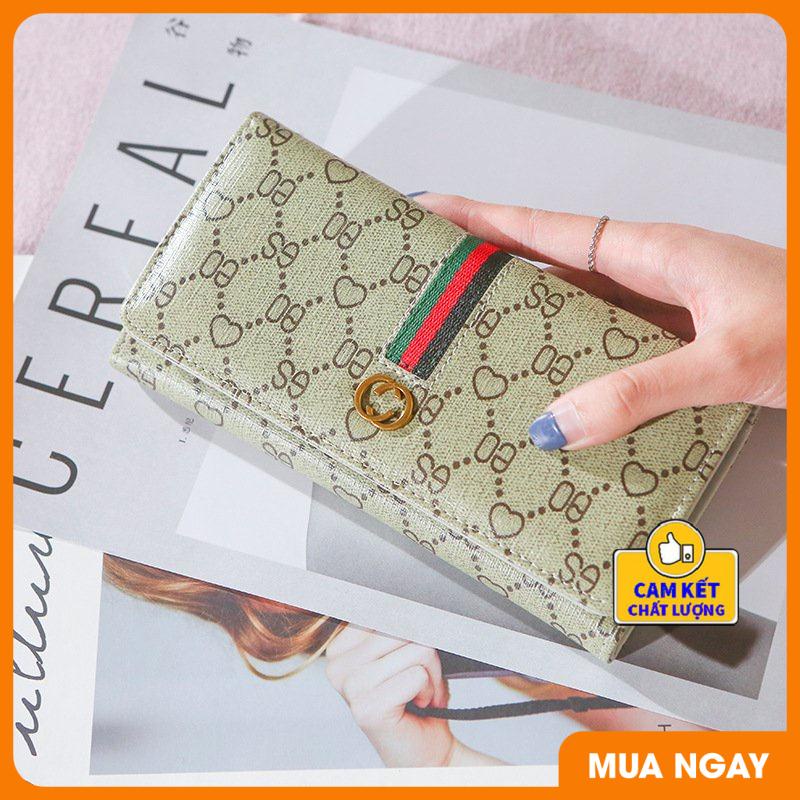 Ví nữ đẹp dáng dài cao cấp nhiều ngăn đựng tiền, đựng thẻ cầm tay thời trang thanh lịch sang trọng GT051