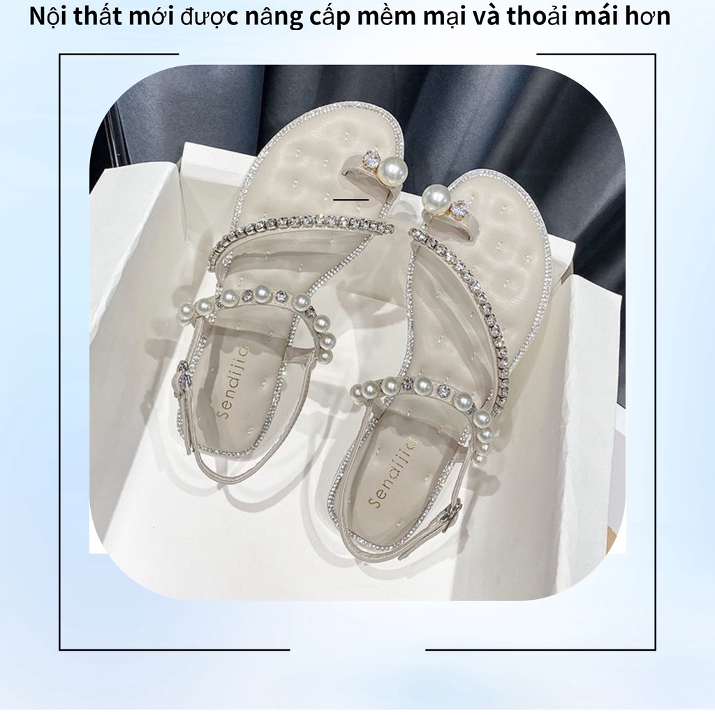 Xăng đan ERF0 Đính Ngọc Trai Thời Trang Hàn Quốc Dành Cho Nữ