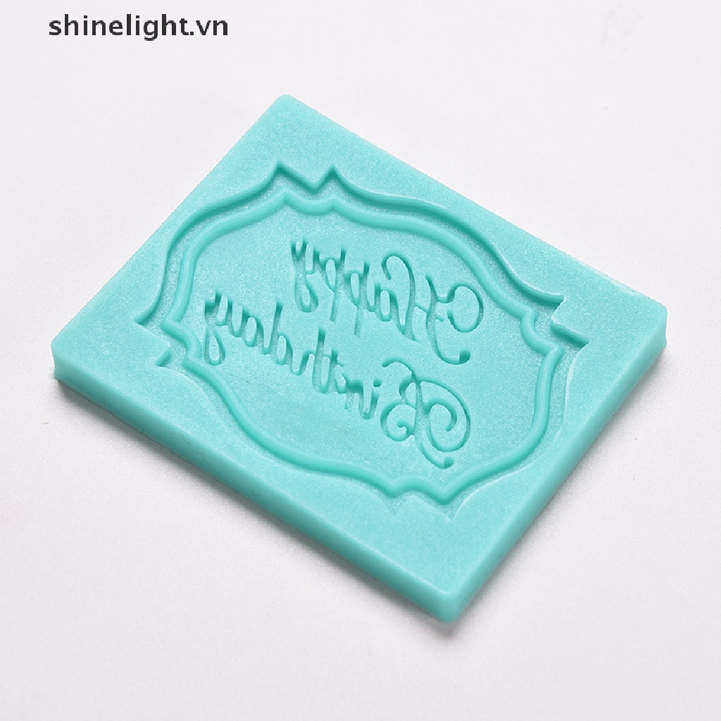 Khuôn Silicon Họa Tiết Chữ Happy Birthday Dùng Trang Trí Bánh Kem