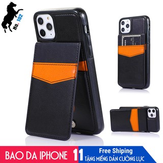 Bao da iPhone 11, 11 Pro, 11 Pro Max Kiêm ví - thẻ - card đa năng và tiện dụng - Shop No.102