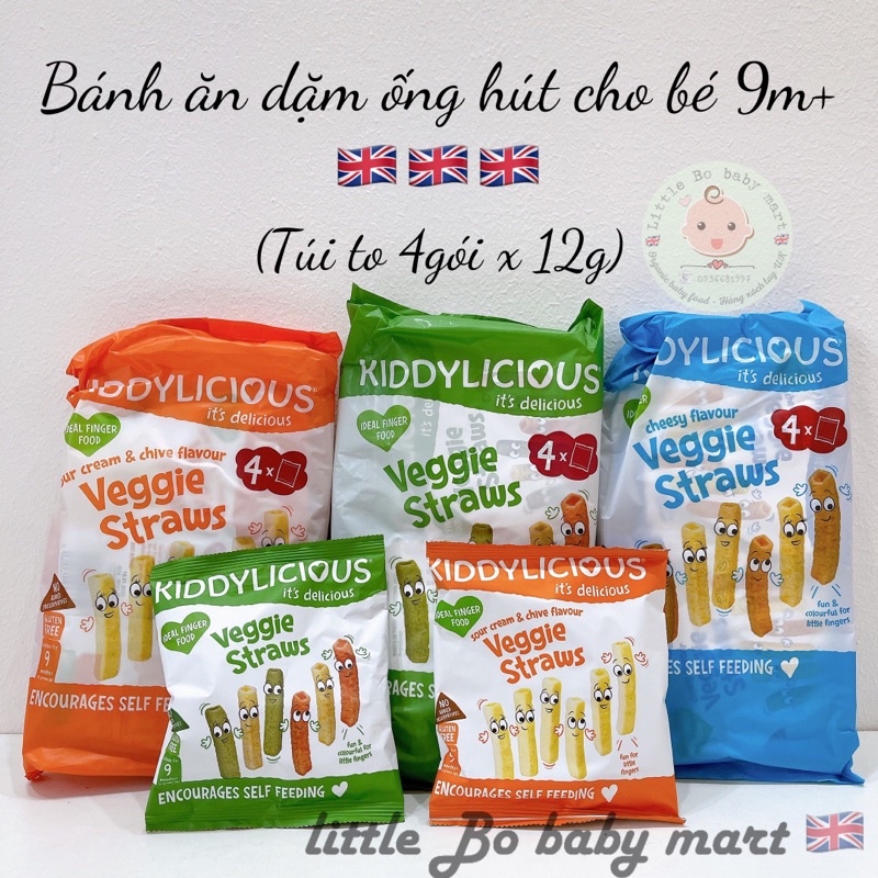 Bánh que ăn dặm Kiddylicious UK cho bé 9m+ (dành cho bé dị ứng đạm bò)