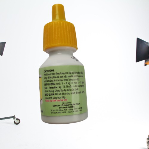 Nhỏ gáy trừ ve, rận, bọ chét, ghẻ và giun đường tiêu hoá Chó mèo SUN-IMECTIN 10ml