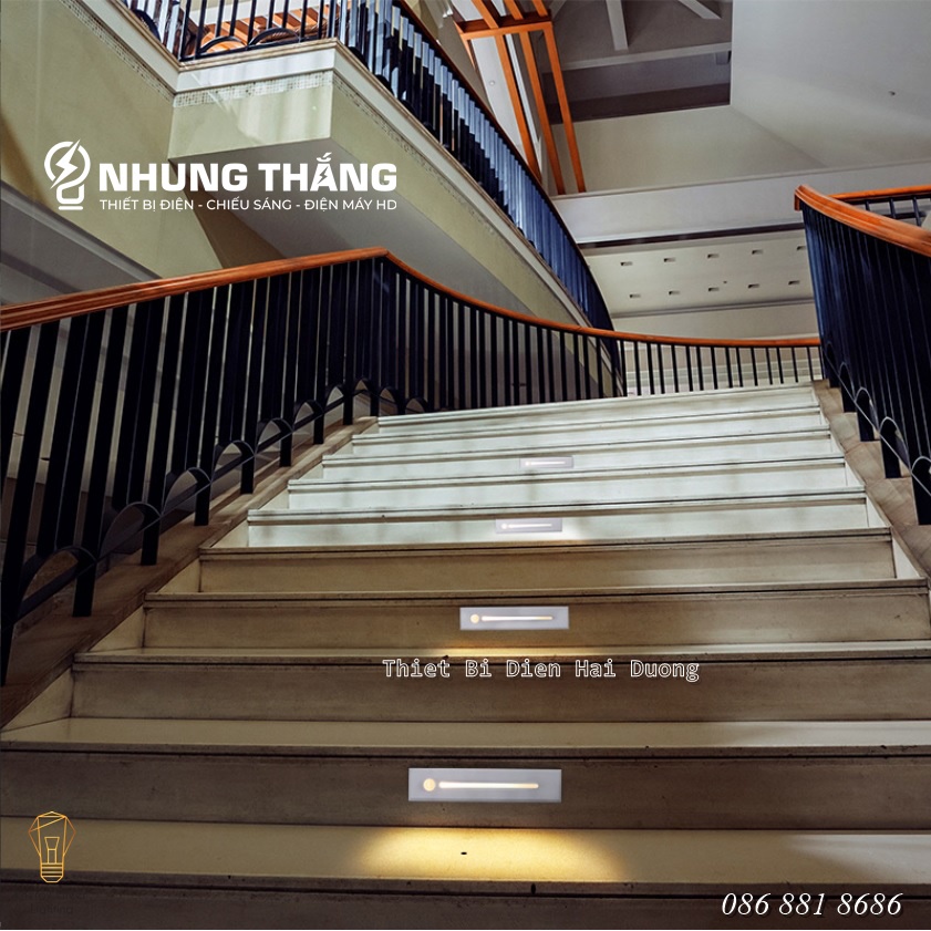 Đèn LED Âm Tường,Chân Cầu Thang QL8805 - Chống Nước IP65 - Mặt Nhôm Cao Cấp - Bảo Hành 1 Năm - Có Video
