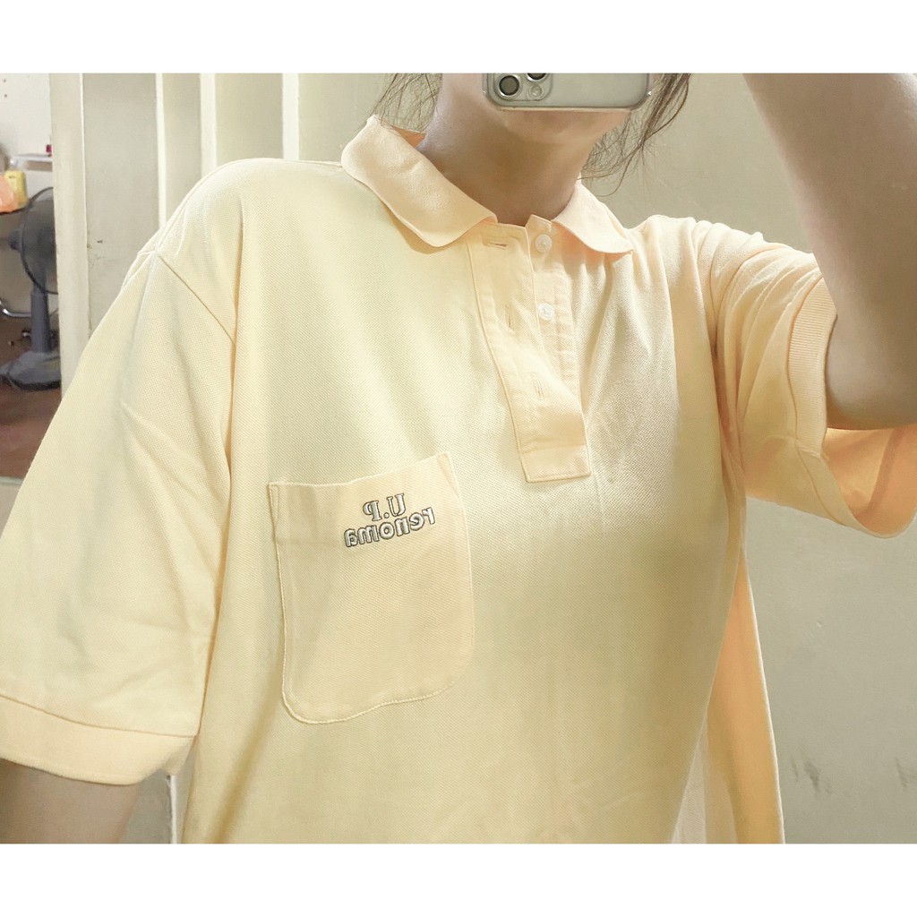 [Siêu sale] Áo polo nữ form rộng unisex tay lỡ 2hand xịn loại 1 size M-L | BigBuy360 - bigbuy360.vn