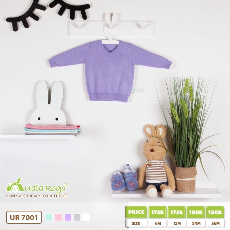 áo len uala rogo cổ tim