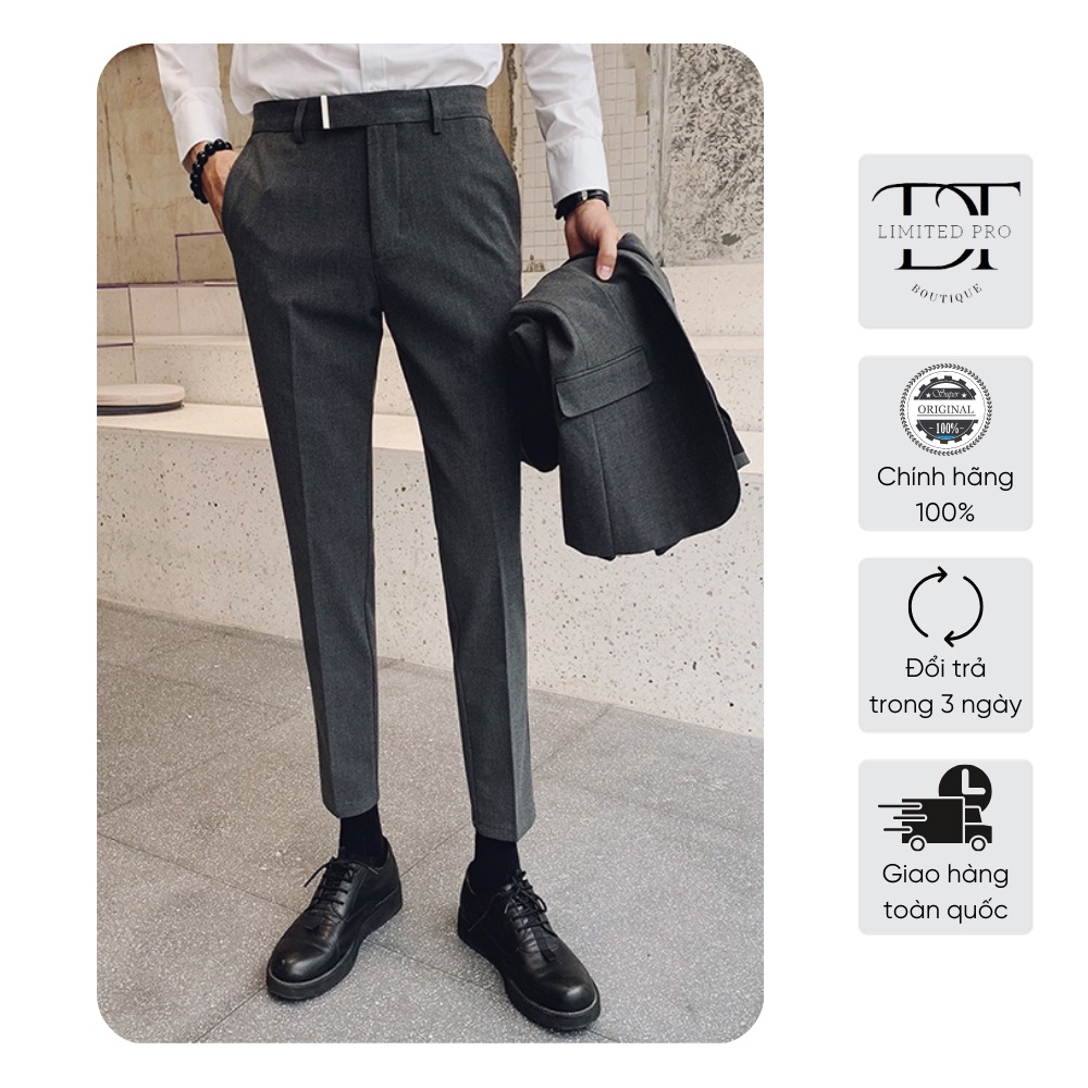 Quần Âu Nam Cap Cao Ống Côn ,dáng slimfit Hàn Quốc, quần tây nam cao cấp vải mềm mịn dày dặn DT_Limited