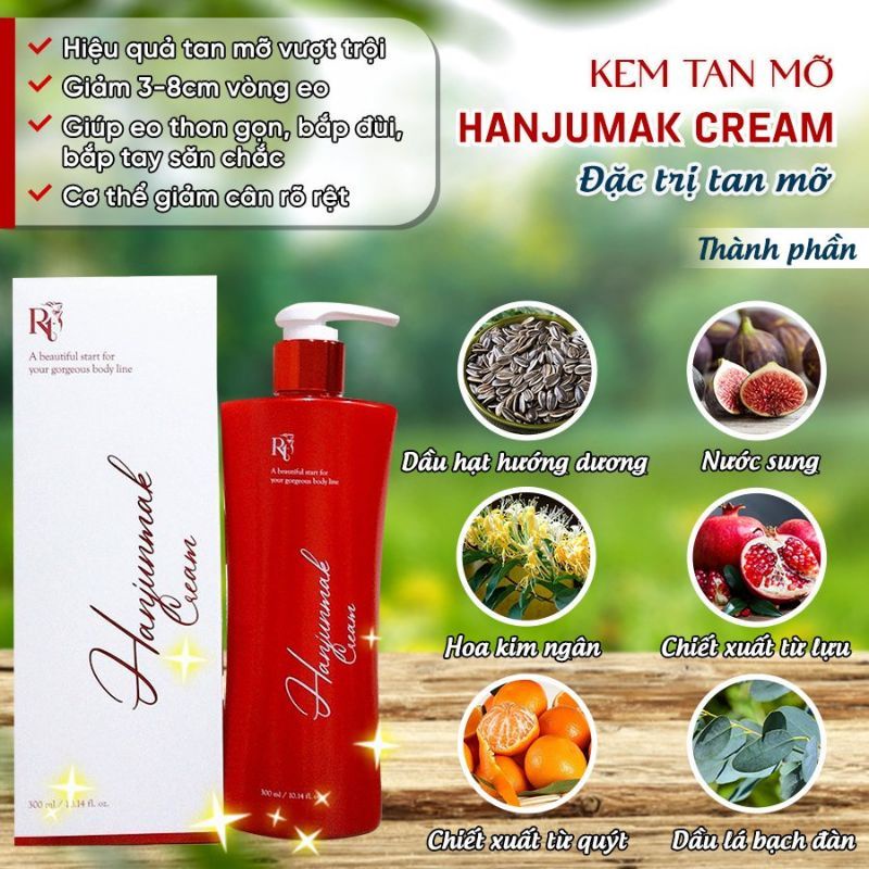 Kem tan mỡ bụng chiết xuất thảo dược Hanjunmak Hàn quốc