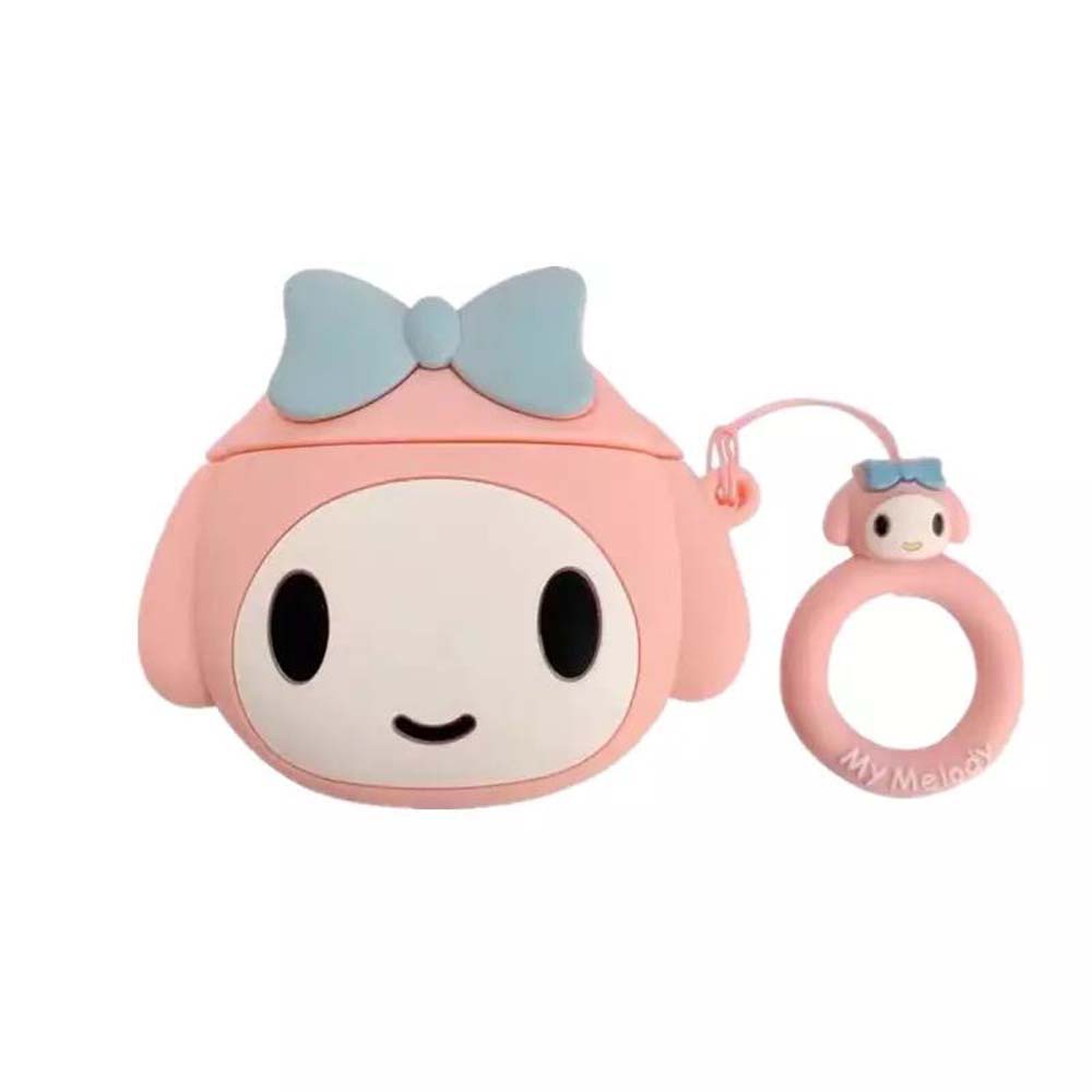 Vỏ bảo vệ hộp sạc tai nghe Airpods bằng silicone chống sốc hình Kuromi My Melody nhiều loại