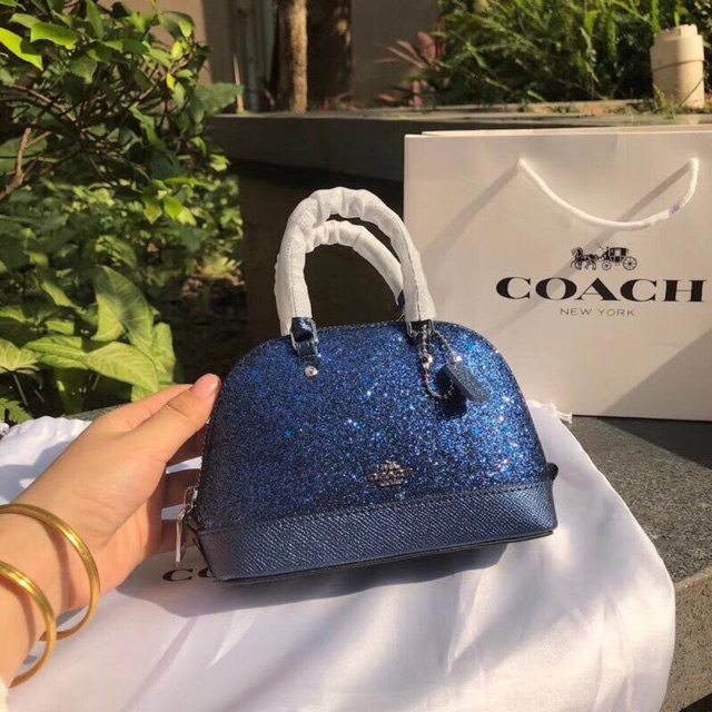 Túi Coach mini 4 màu kim tuyến likeauth 1:1 xuất xịn