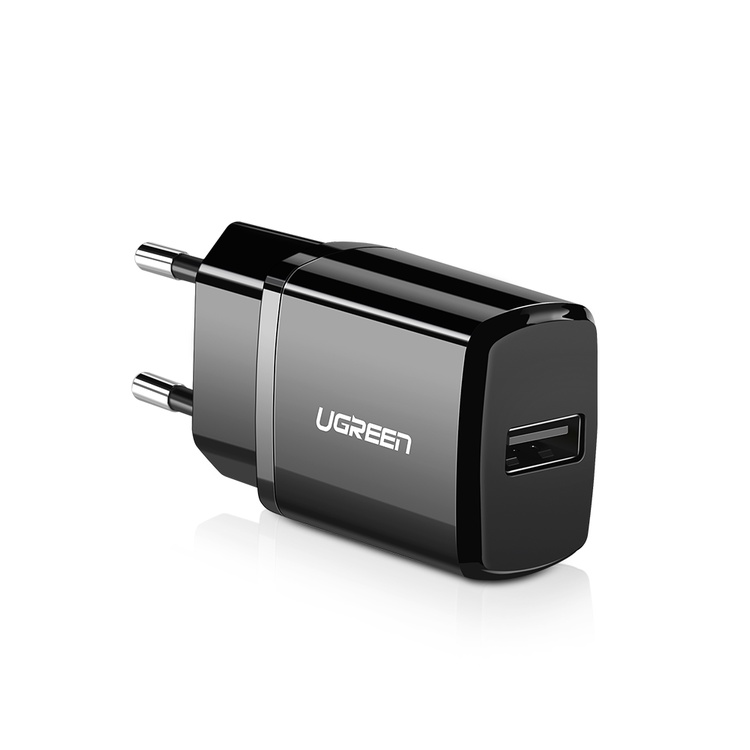 Củ sạc nhanh Ugreen 5v 2.1a usb cổng eu thích hợp cho iphone x 8 7 ipad samsung s9 xiaomi mi 8 kèm dây cáp 1m