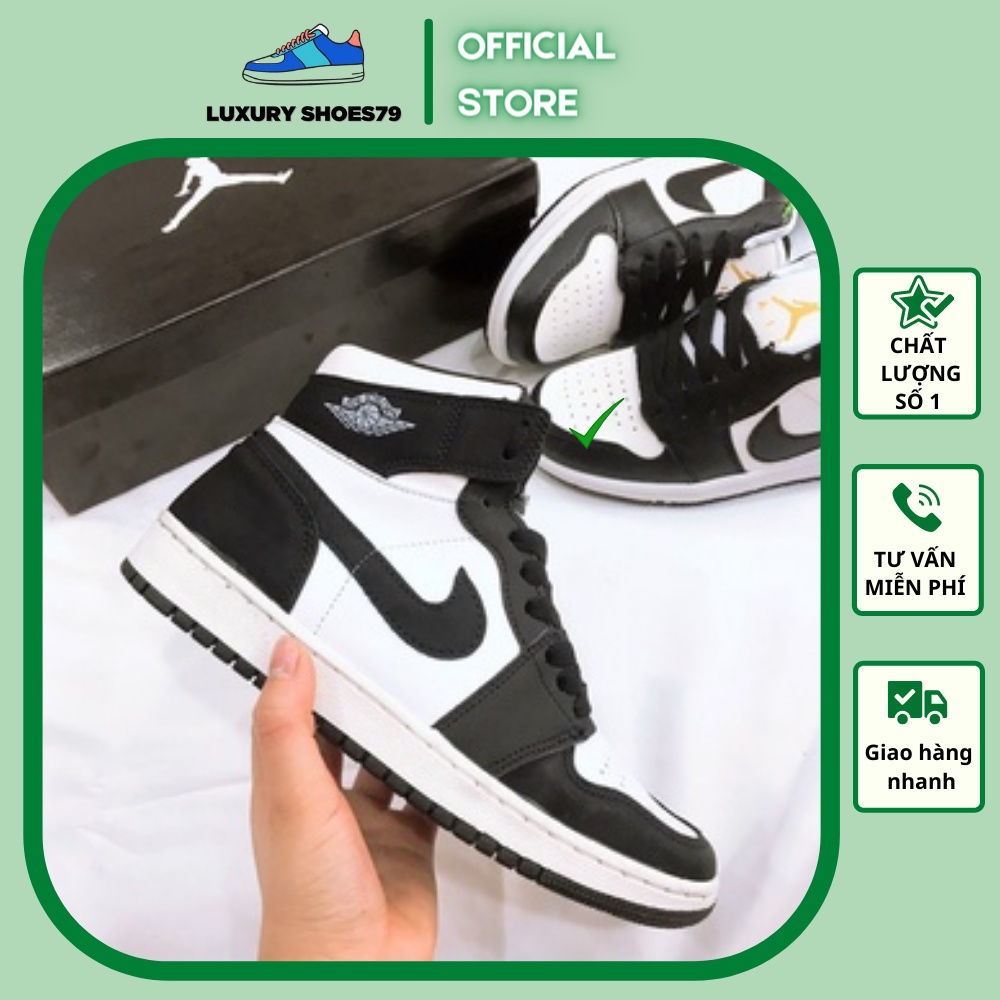 Giày jordan cổ cao , giày thể thao nam jordan nam,nữ Mocshoes Shop có 2 mẫu đen và xanh