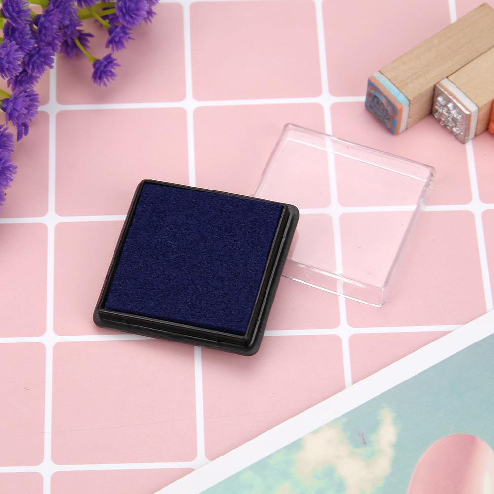 Đồ chơi con dấu đóng DIY thủ công với đệm mực dạng vuông 4cmx4cm dành cho trang trí sổ lưu niệm/ thiệp mời/ đám cưới