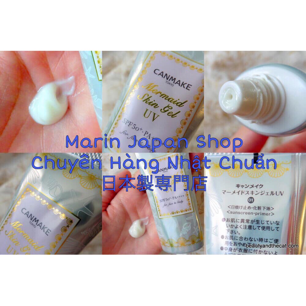 (SALE 350k-&gt; 235k) KEM LÓT CHỐNG NẮNG-MERMAID SKIN GEL UV CANMAKE NHẬT BẢN