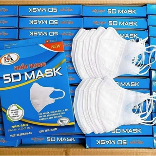 Khẩu trang y tế 4 lớp 5D MASK NAM ANH FAMAPRO kháng khuẩn cao cấp hộp 10 chiếc siêu vừa vặn, Không bí thở