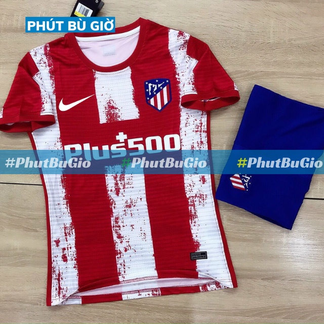 Áo Bóng Đá Thể Thao Đá Banh ATLETICO Mẫu Mới Chất Polyester, Hàng Thailand Thi Đấu - Phút Bù Giờ Sport