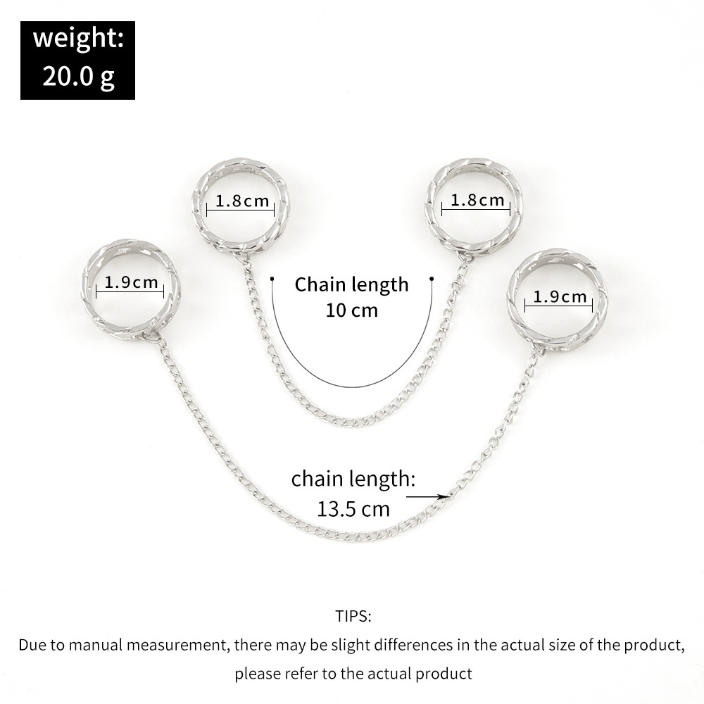 Set nhẫn đeo ngón tay RINHOO phong cách hip hop cho nam và nữ